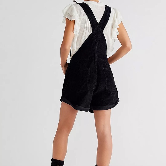 Free People Ziggy Cord Shortalls Brand New - Picture 3 of 16